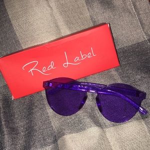 Brand new red label purple aviator cut sunglasses